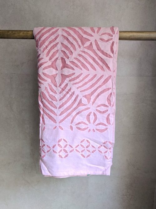 Applique Bedcover Pink (Double)