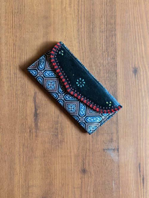 Ajrakh Leather Wallet