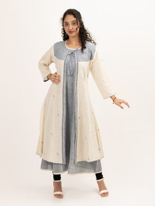 Kala Cotton Hand Woven Layered Kurta/Dress